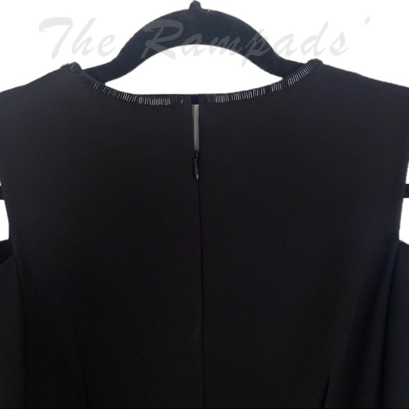 NWT Rickie Freeman for Teri Jon Black Detail Formal Evening Dress Size 6 - Picture 8 of 14